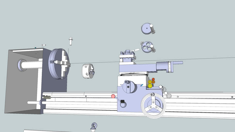 Mini Torno De Bancada Caseiro Homemade Metal Lathe 3d Warehouse