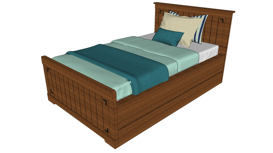 Leon Bed Single Size 3D Warehouse