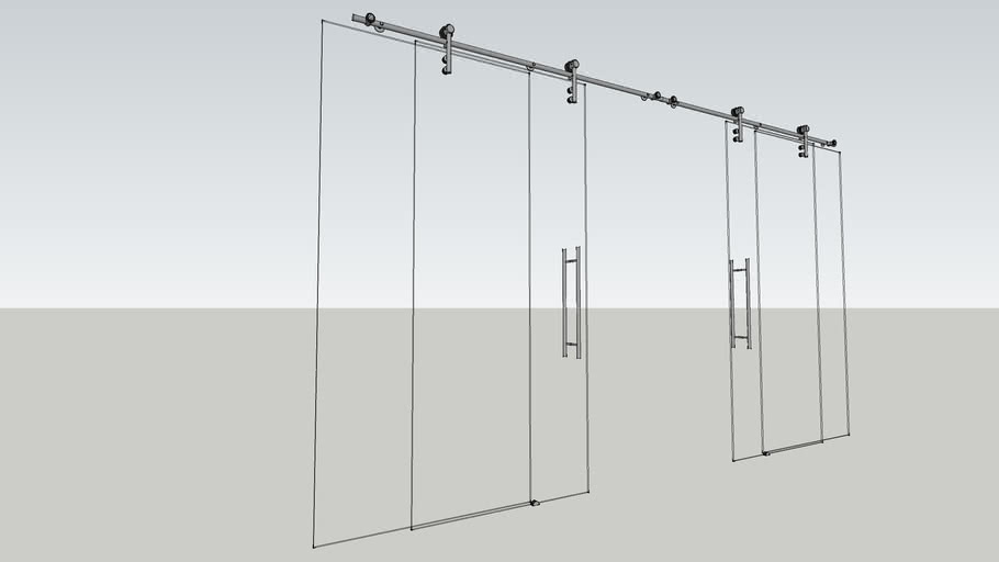 Frameless Sliding Door 3D Warehouse