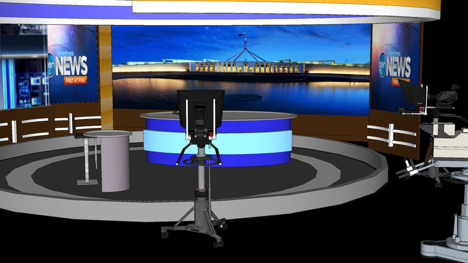 Ten News Studio Mock Canberra 3d Warehouse