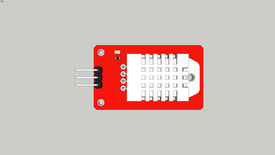 DHT22 temperature and humidity sensor module 3D Warehouse