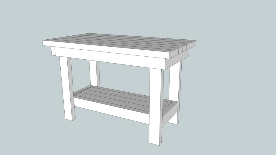 workbench made from 2x4 - mesa o banco de trabajo hecha con tirantes 2x4