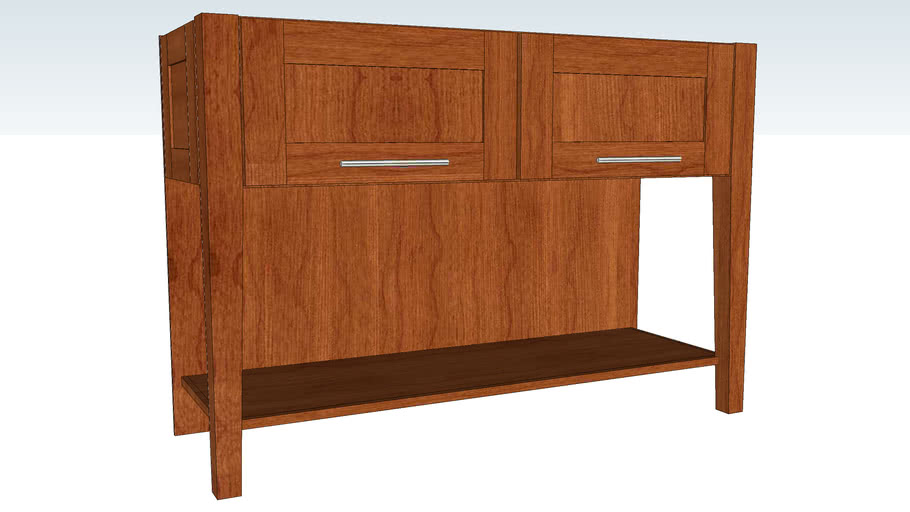 Island End Cap with Doors Tapered Leg 3D Warehouse