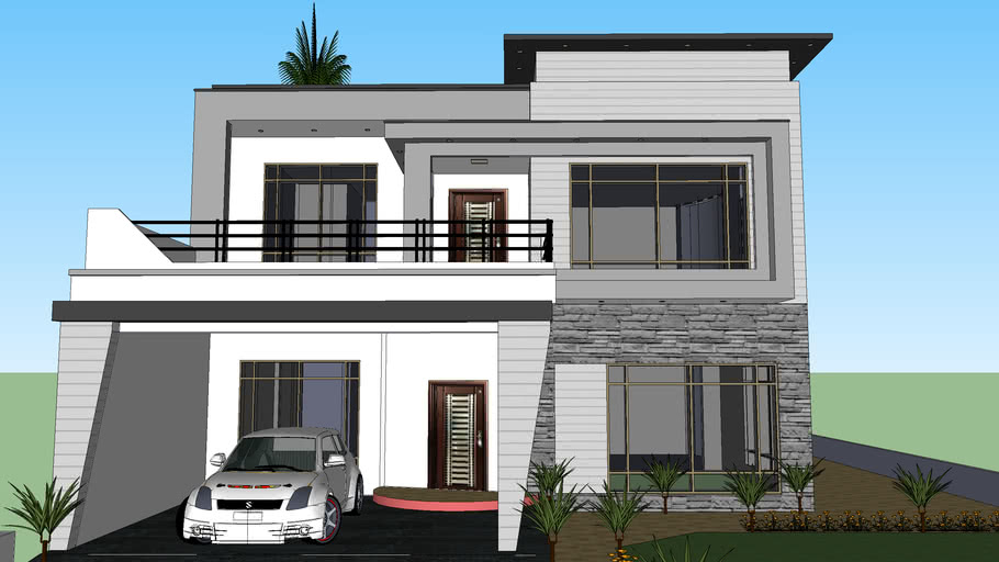 10 Marla Home Design 3d Warehouse, 10 Marla House Plan With Elevation