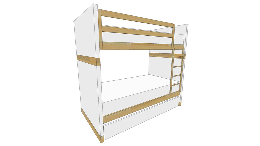 Room And Board Moda Bunk Bed W Trundle, Room And Board Bunk Beds