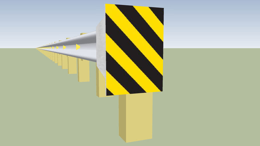 Wood-post guardrail