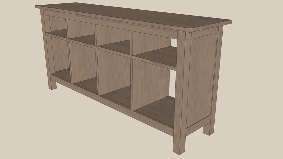 HEMNES console table greybrown.skp 3D Warehouse