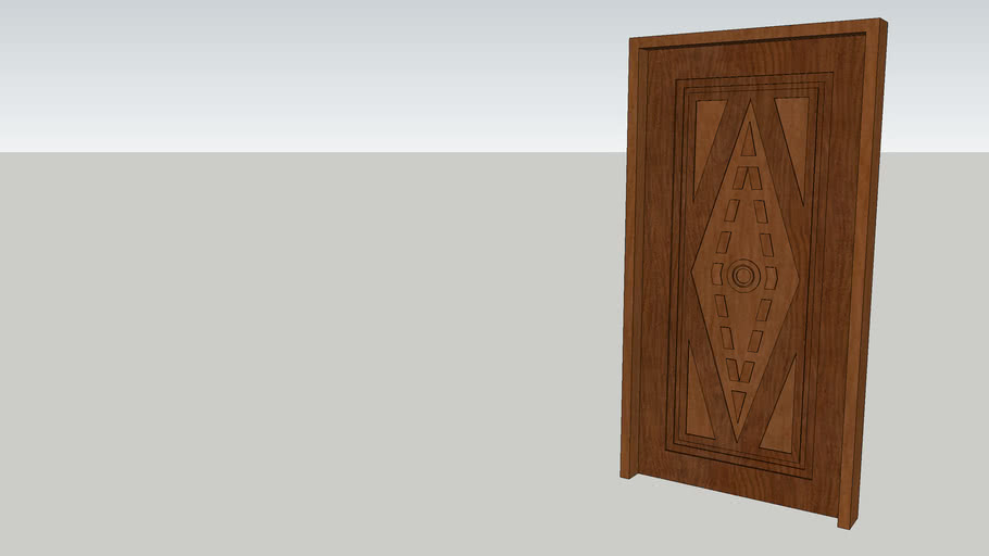 1.0m x 2.1m Panel Door | 3D Warehouse