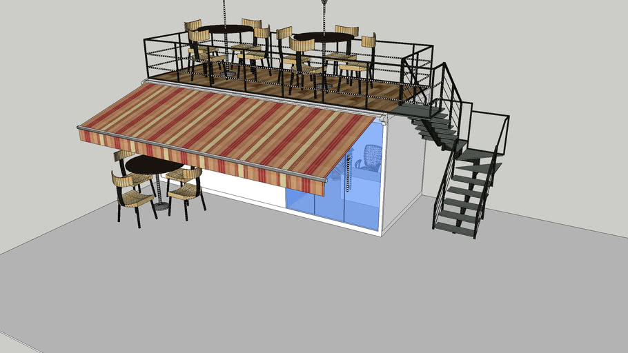 container restaurant and theater 3D Warehouse