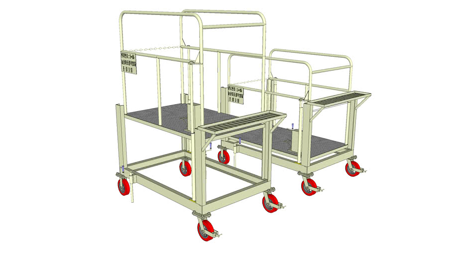 working platform (level adjust --hydro type) & moving | 3D Warehouse