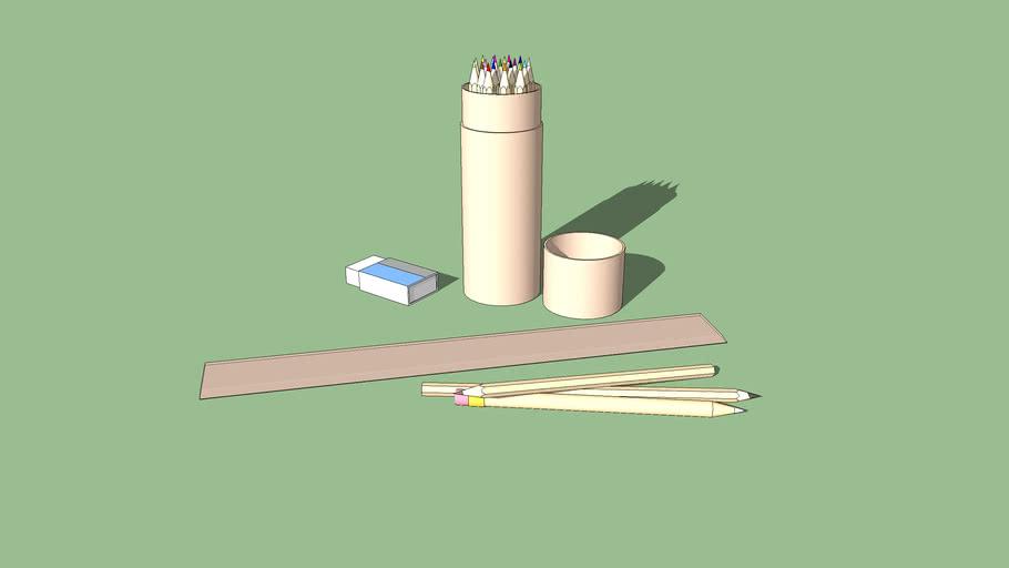 Pencils , ruler & rubber