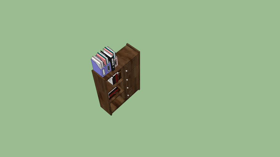 Rak Buku Mini  3D Warehouse