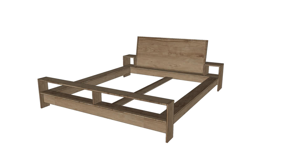 Fissure] Bed without slat, mattress size 180x200, mattress area 182x202