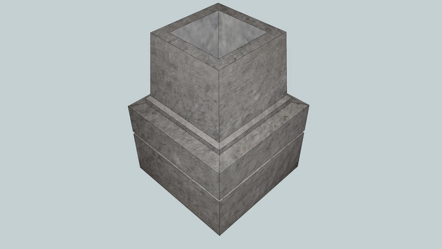 Base chasnera grande hueco 16x16cm, Bassalto | 3D Warehouse