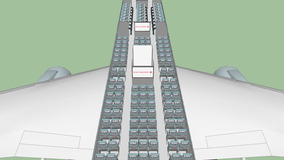 Air Canada Boeing 767 300er Cabin Interior 3d Warehouse