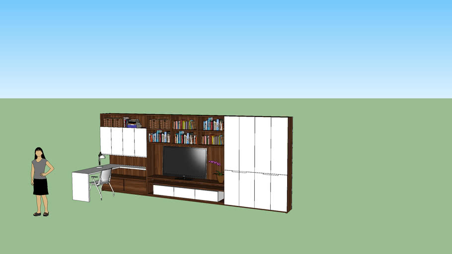 tv wall system 3D Warehouse