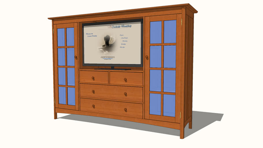 Modern Shaker Style Entertainment 3D Warehouse