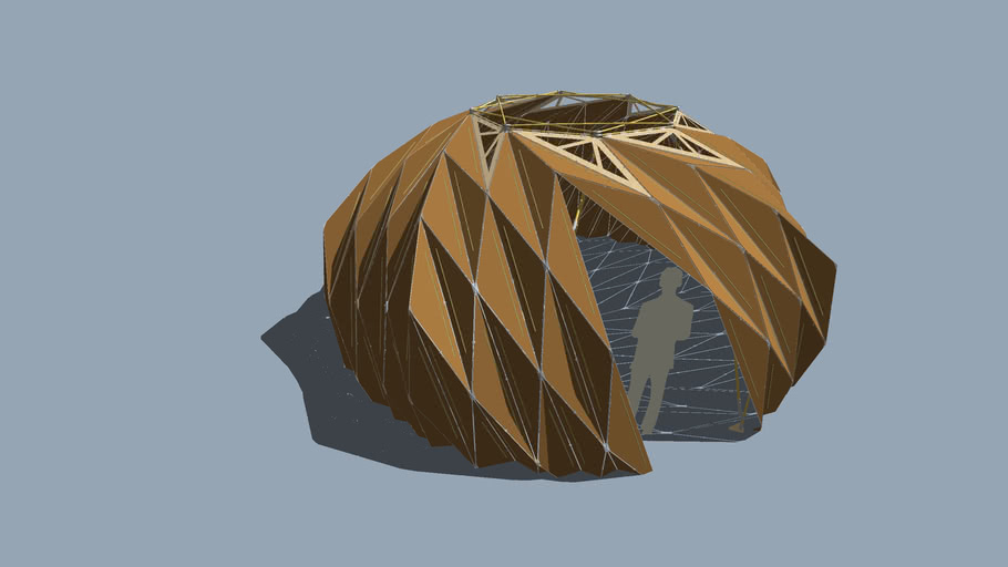 Folding Cardboard Dome 3D Warehouse