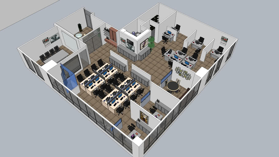 SCG trading fort BGC office plan | 3D Warehouse