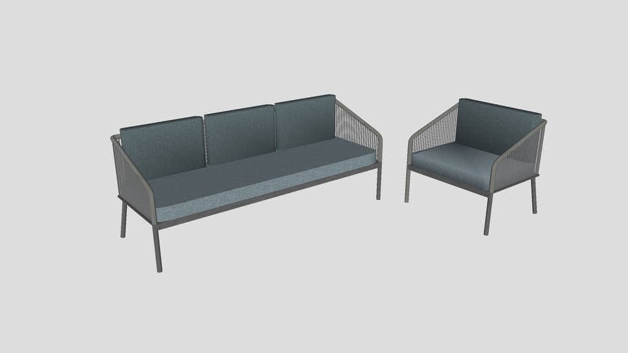 Mobelli Xanadu outdoor lounge suite 3D Warehouse