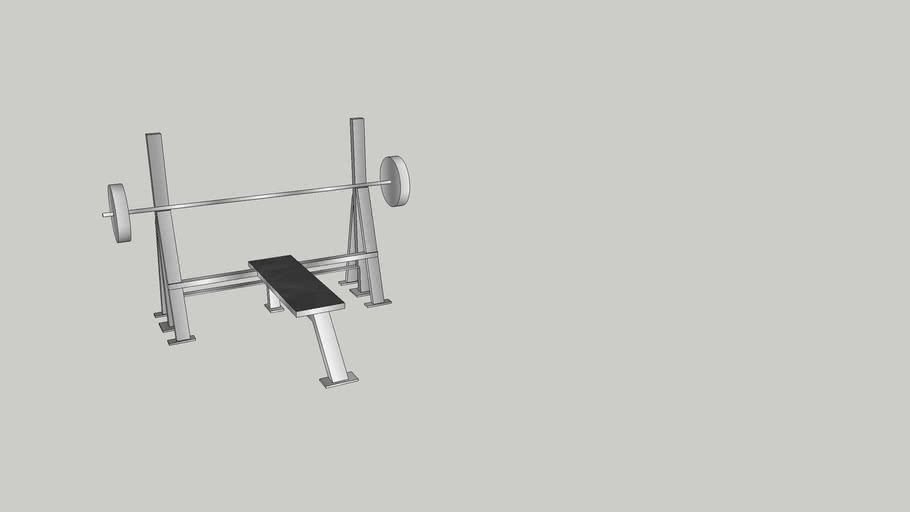 bench press machine barbell workout gym | 3D Warehouse