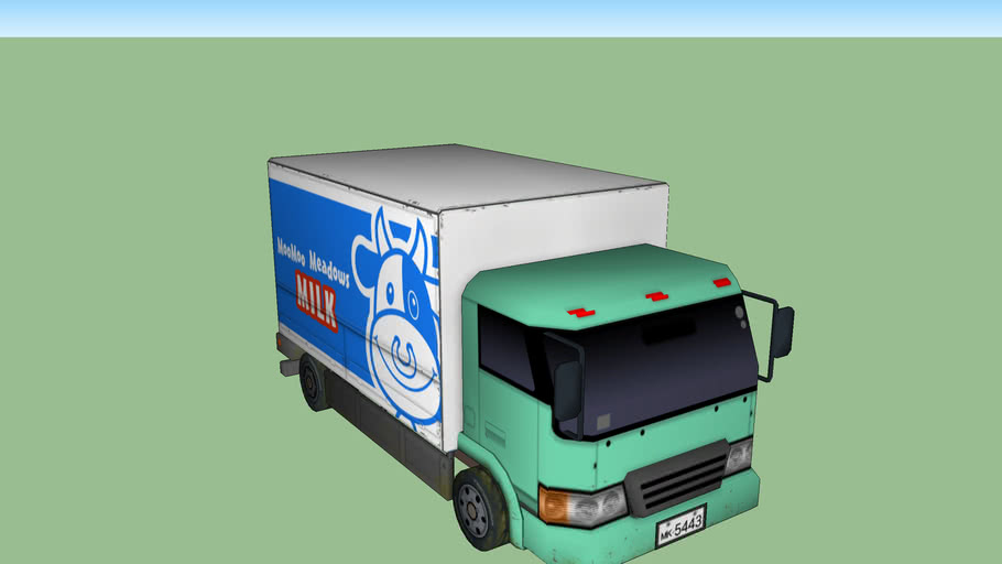 Mario Kart 8 Moo Moo Meadows Delivery Truck 3D Warehouse