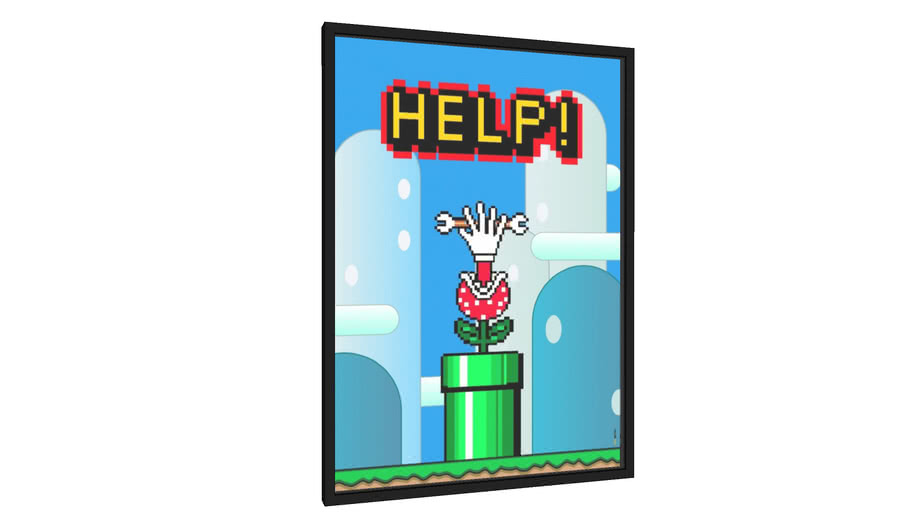 Quadro Mario World HELP! - Galeria9, por Rafa Gomes
