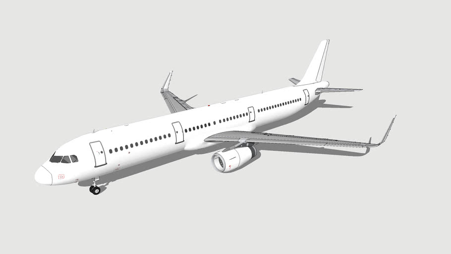 Airbus A321-200 IAE Sharklet Template | 3D Warehouse