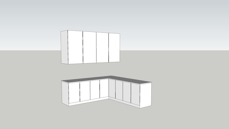 Kitchen L shape 3D Warehouse