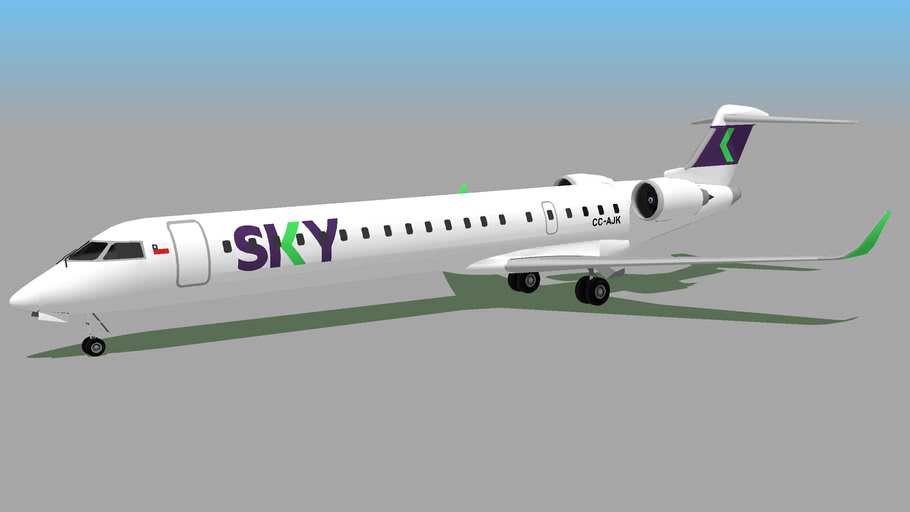 Sky Airline Cc Ajk Bombardier Canadair Cl 600 2c10 Regional Jet Crj 701er Fictional 3d Warehouse