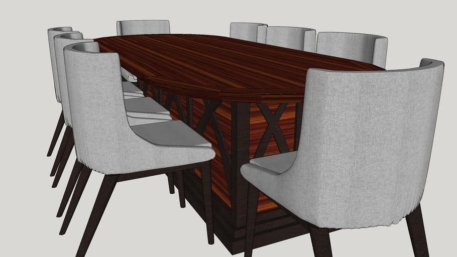 Racetrack Dining Table | 3D Warehouse