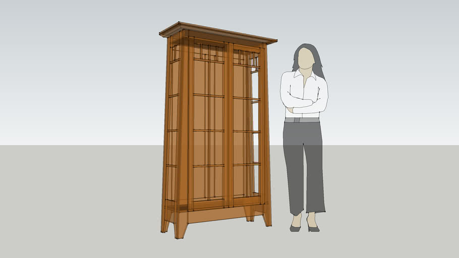 Mission Style Curio Cabinet 3d Warehouse