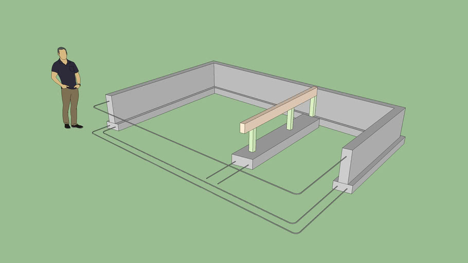 Stemwall Foundation with Reinforcement | 3D Warehouse