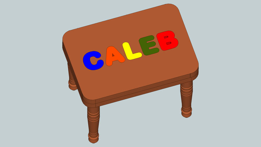 child's stool with name