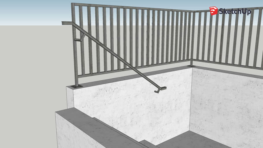 stairwell railing revision 1 | 3D Warehouse