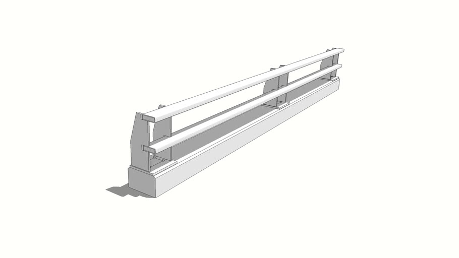 Railing - T1W Vehicle Barrier Assembly | 3D Warehouse