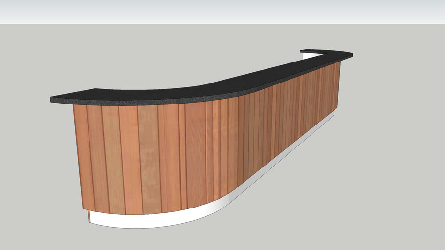 Large Modern Reception Desk 3D Warehouse