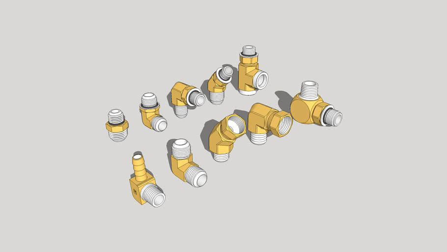 Inline Hydraulic Fittings 3D Warehouse