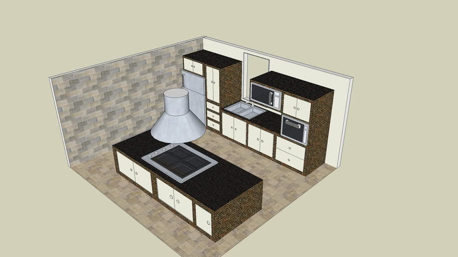 Cocina empotrada y terracota | 3D Warehouse