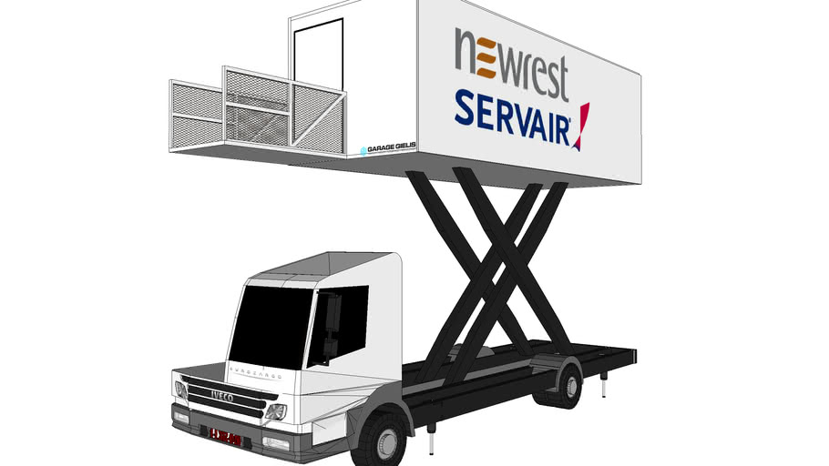 Newrest Servair Iveco Catering Truck 3d Warehouse