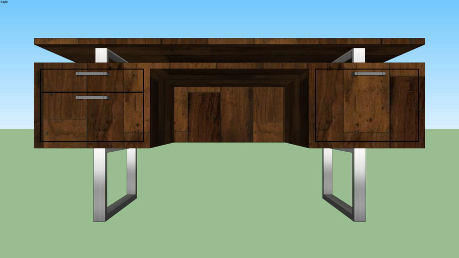 Crate Barrel Clybourn Desk 3d Warehouse