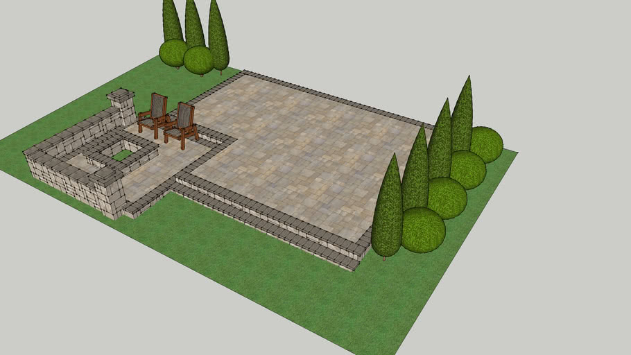 Small Paver Patio Layout 3D Warehouse