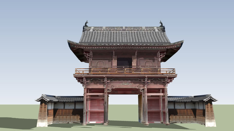 妙仙寺山門 3d Warehouse