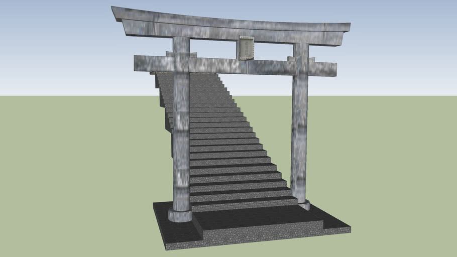 伊豆神社 仏閣龍宮神社鳥居 階段静岡県東伊豆町 3d Warehouse