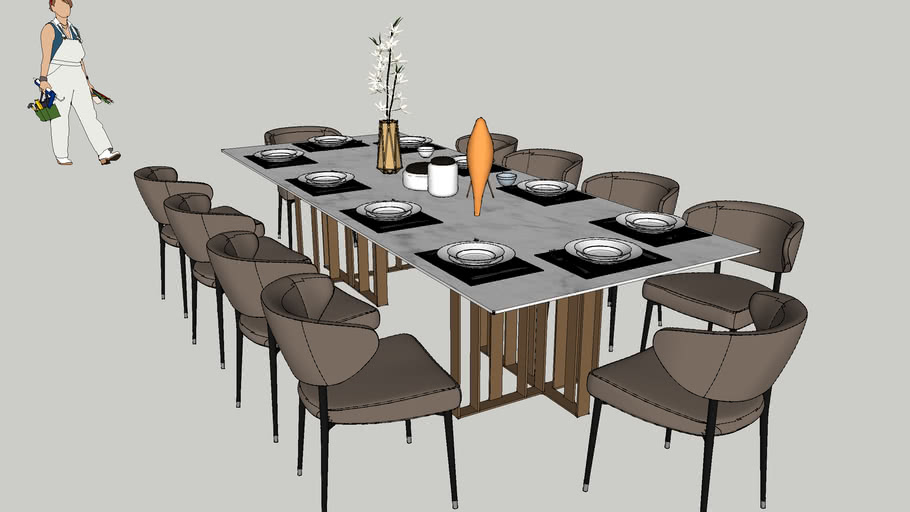 dining table 8 pax | 3D Warehouse