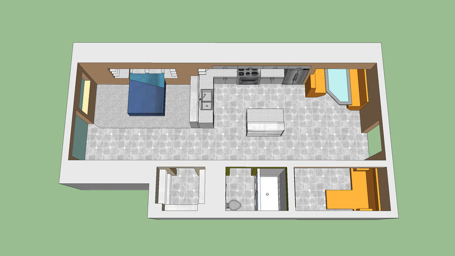 600 Sq Ft Fully Furnished Apartment 3d Warehouse