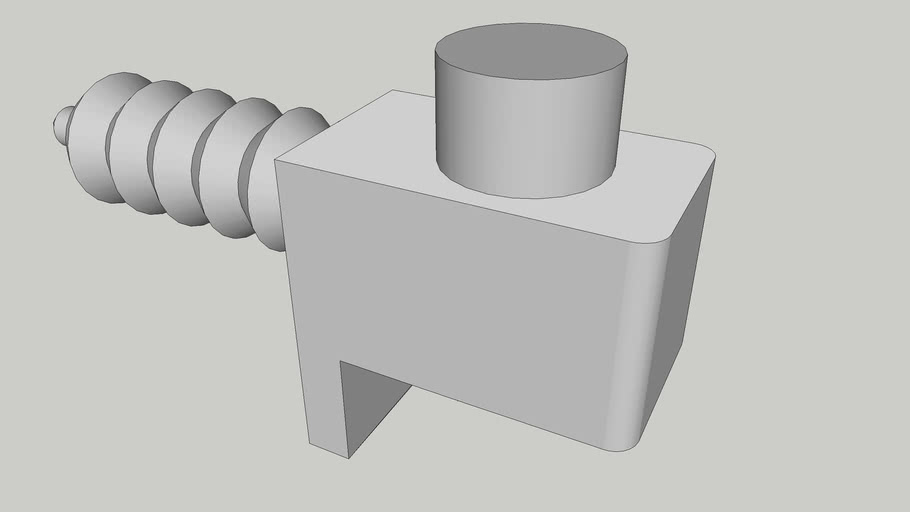 Shelf pin with screw thread 3D Warehouse