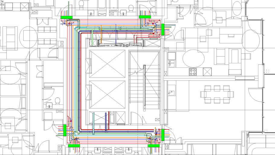 first-floor-coordinated-mep-layout-3d-warehouse