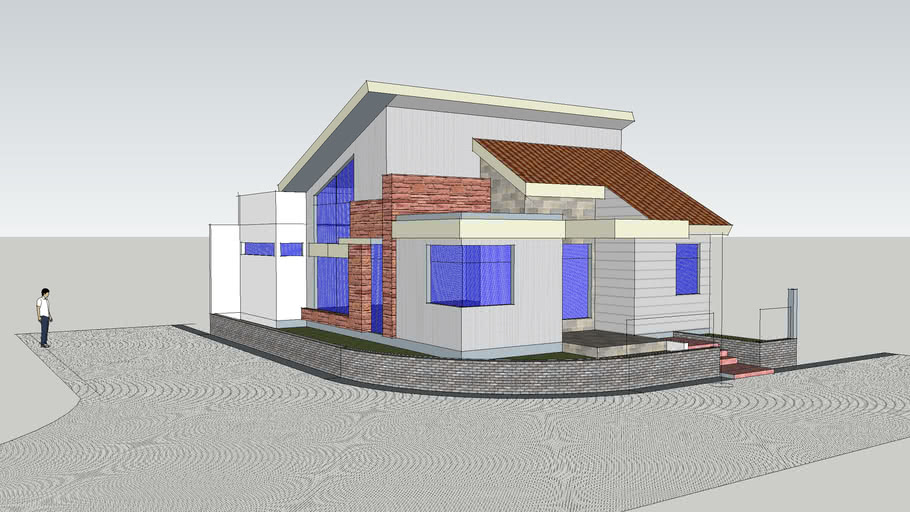 Facade Rumah Tinggal BSD V2 #rumahSKETCH | 3D Warehouse