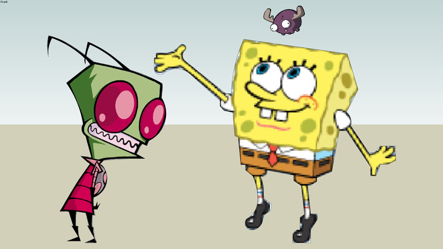 Spongebob with Minimoose on Top meets ZIM 3D Warehouse